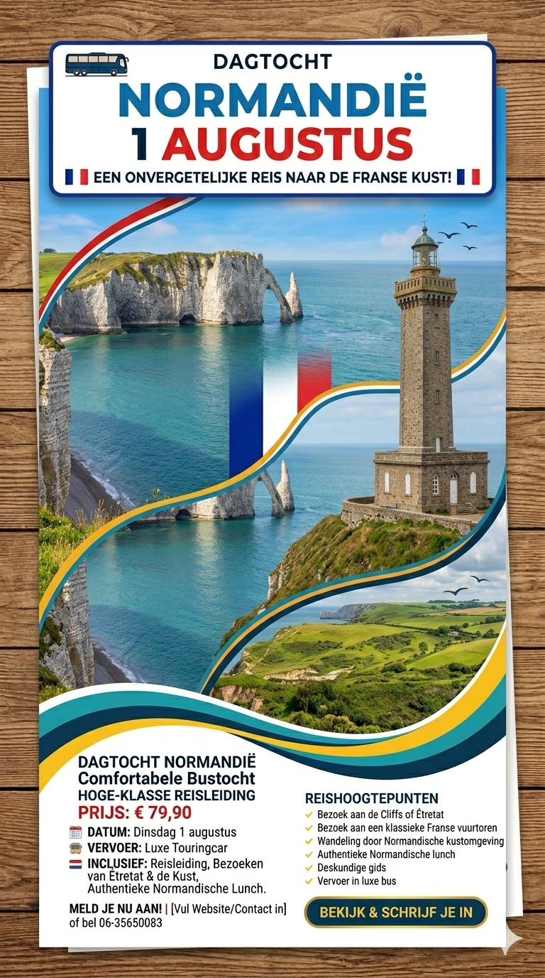 Comfortabele bustocht naar Normandie - Flint Travel